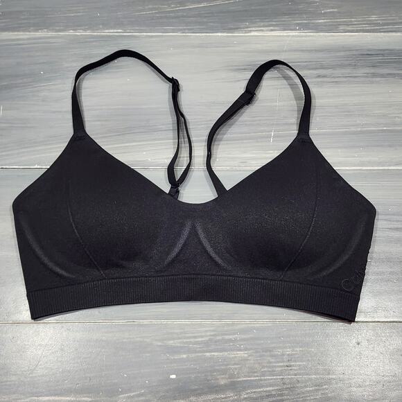 Calvin Klein Bralette Small Black Bonded Flex Lightly Lined QF6610 - Picture 1 of 6